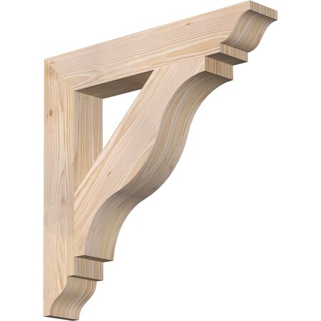 Ekena Millwork Funston Traditional Smooth Bracket, Douglas Fir, 3 1/2"W x 22"D x 22"H BKT04X22X22FST01SDF